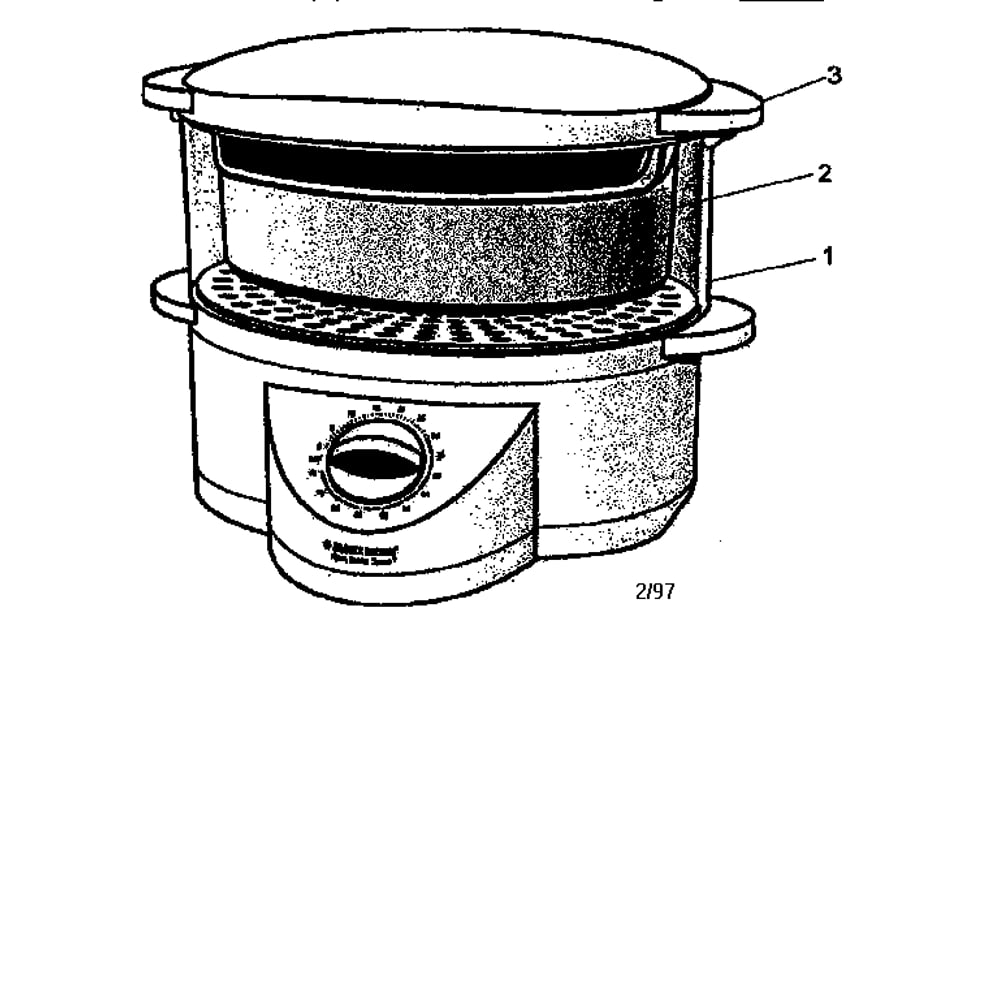Replacement Parts Diagram and Parts List for HS2000TYPE1  Black and Decker Slow Cooker
